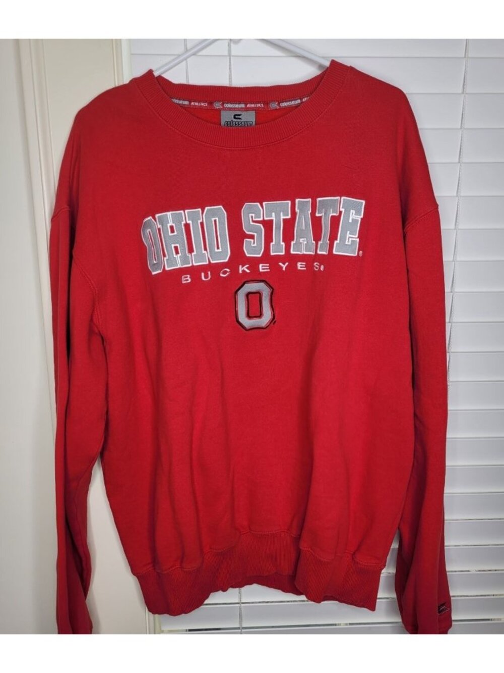 Ohio State Buckeyes Crewneck Sweatshirt Red XL Cotton blnd Embroidered Colosseum